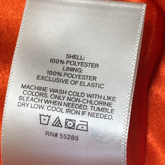 NWOT Express Orange Pull On dress, no zippers, no flaws, measurements in photos - Picture 12 of 12